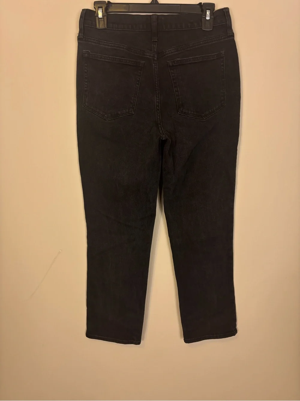 J. Crew Black High-Rise Essential Straight Leg Jeans 28